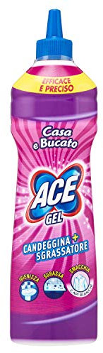 Ace - Gel Candeggina E Sgrassatore, Casa E Bucato, Con Tappo Dosatore Di Precisione - 500 Ml