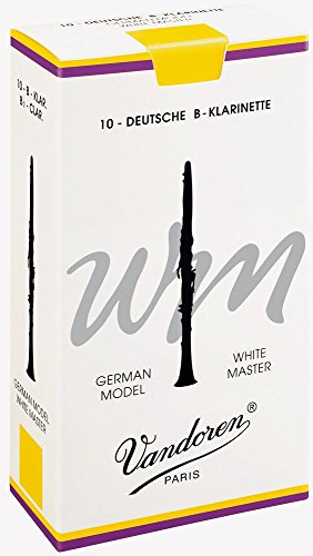 Vandoren CR165 German White Master Bb Clarinet Reeds (Strength 5) (Pack of 10)