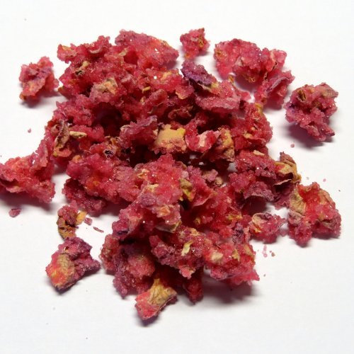 25g Kristallisierte Rosen - Rosenblütenblätter mit Zucker kandiert -