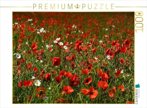 CALVENDO Puzzle EIN Motiv aus dem Kalender Roter Mohn, Bunte Wiesen | 1000 Teile Lege-Größe 64 x 48 cm Foto-Puzzle für glückliche Stunden