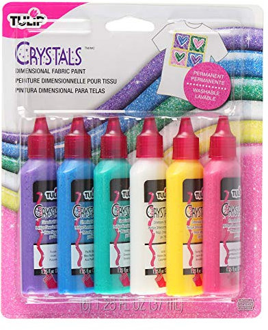 I Love To Create Tulip Dimensional Fabric Paints 1.25oz 6/Pkg-Crystals