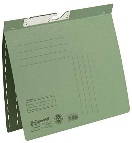 Elba 100560095 Klarsicht-, Ablagehängetafeln, Zubehöre Pendelhefter grün