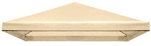 HDcasa Telo di Ricambio per Gazebo Top di Copertura Ecrù 300x300 cm con bordo
