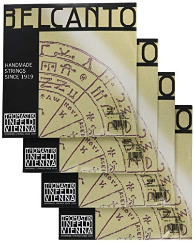 Thomastik Cuerdas para Contrabajo Belcanto Rope Core afinación Solista juego 3/4 mediana para escala 1040-1060 mm / 41-41.7