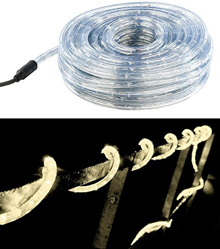 Lunartec Lichterschlauch: LED-Lichtschlauch Innen- & Außenbereich, 720 LEDs,20 m, warmweiß, IP44 (Lichterschlauch außen, Lichtschlauch außen, Weihnachtsbeleuchtung)