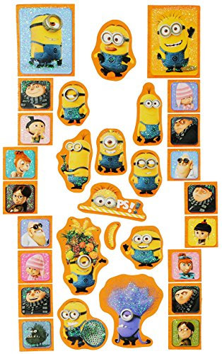 alles-meine.de GmbH 300 TLG. Set Glitzer Sticker/Aufkleber - Minnion Ich einfach unverbesserlich - selbstklebend - für Jungen & Mädchen/Erwachsene - Stickerset Kinder -..