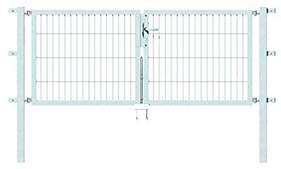 Alberts 647810 Doppeltor Flexo mit Zubehör | verschiedene Breiten und Höhen | feuerverzinkt | Breite 200 cm | Höhe 80 cm