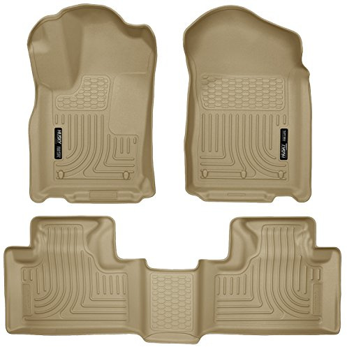 HUSKY LINERS Weatherbeater | passend für 2011–2015 Dodge Durango/Jeep Grand Cherokee, vordere und zweite Reihe Bodenbeläge – Hellbraun, 3 Stück | 99053
