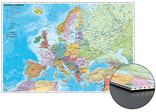 Staaten Europas zum Pinnen auf Wabenplatte NEUE AUFLAGE