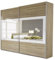 Rauch Möbel Venlo Armoire à Portes Coulissantes, Sonoma Chêne/Blanc, 2 Portes avec Miroir, Comprend Un Pack d'Accessoires Basic 3 Tringles à Linge, 3 Étagères Lxhxp 226X210X62 Cm