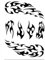 Eulenspiegel 109328 - Facepainting Schablone, Flammen, Vorlage Gesichtstattoo, geeignet für Profi-Aqua Schminke, Liquid-Make-up, Glitter Tattoos, Painted Tattoo-Farben