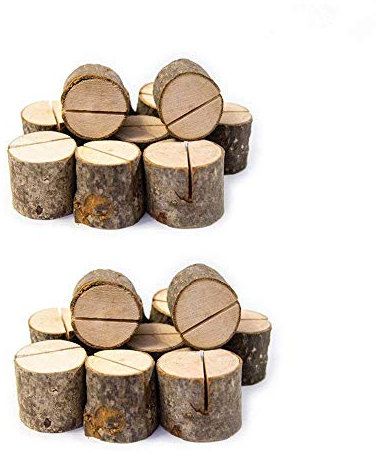 Rustikal Holz Tisch Zahlen Halterung Holz Karte Halter Party Hochzeit Tisch Name Card Halter Memo Note Karte (20 PCS)