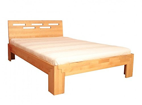 Coemo Massivholz Bett 140x200 Holzbett Birke Natur geölt Kopfteil Einzelbett Gestell