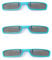 Ultra 3 Blue Pairs 3D Clip On Glasses Passive 3D Glasses Men Women Compatible with RealD Cinemas 3D Glasses for TV Movie Glasses For Prescription Glass Wearers Circular Polorised Cinema 3D Glasses