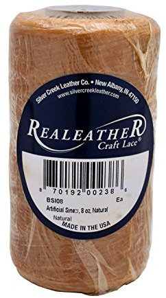 Realeather Crafts Artificial Sinew, Natural