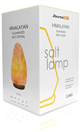 2-3 Kg Natural Hand Carved Natural Himalayan Pink Crystal Rock Salt Lamp with Ce Certified Dimmer Switch and British Standard Electric Plug. 100% Premium and Fine Quality Sourcediy®