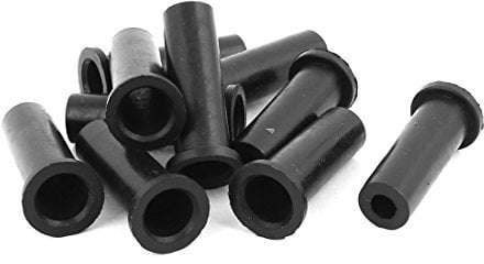 Sourcingmap 10 Pcs Rubber Strain Relief Cord Boot Protector Cable Sleeve Hose 39mm Long