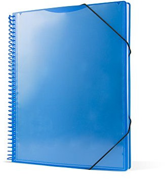 Pryse 4240052 Protège-documents 50 pochettes avec spirale Bleu A4