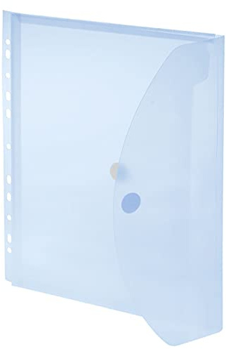 FolderSys Umschlag, A4, PP, Klettverschluß, 20mm, transp. blau, 40109-44