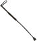 W WIDMANN MILANO Party Fashion, Cravache, Design élégant en cuir noir, longueur de 60 cm, construction robuste, dragonne pratique, polyvalente pour toutes vos soirées