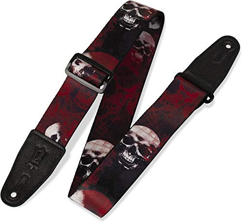 Levy's Sonic Art MPS2-093 Gitarrengurt Blood Skulls (5,1 cm, Polyester)