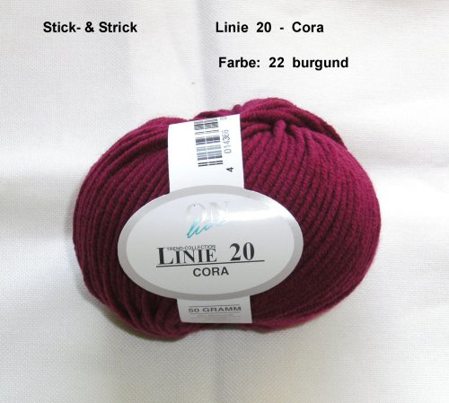ONline LINIE 20 CORA 50 g 0022 ca. 85 m 60% Merino/40% Polyacryl