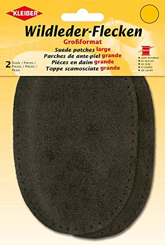 Kleiber Wildlederflecken Gross, Wildleder Leder, Braun, 16x10 cm, 2