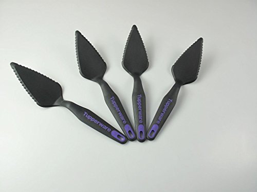 TUPPERWARE Griffbereit Tortenstück (4) schwarz-lila D163 Heber TOP-Tortenheber