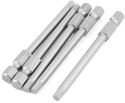 sourcing map 1/4Sechskantschaft 4mm Sechseck Kopf Magnet Schraubendreher Bohrer 75mm 5Stück DE de