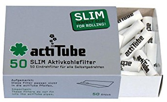 actiTube slim active carbon filter 7.1 mm (1 x 50); world’s first active carbon filter, 2 - Pack