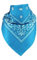 Harrys-Collection Unisex Bandana Bindetuch 100% Baumwolle (1 er 6 er oder 12 er Pack), Farbe:türkis