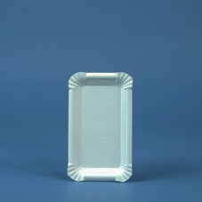 der-verpackungs-profi Produktbild Pappteller, rechteckig, Bratwurstpappen, Wurstpappen 7x14cm