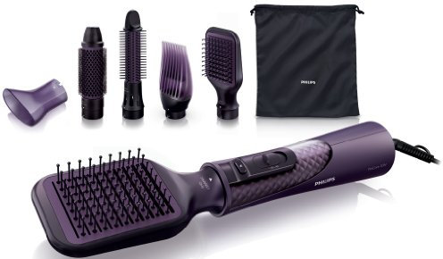 Philips HP8656/00 Pro Care Collection Airstyler mit Thermo Protect-Funktion / 5 Aufsätze/EHD/Paddle Brush / 1000 Watt/violett