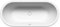 Kaldewei Badewanne Centro Duo Oval Modell 127-1 170 x 75 x 46 cm, alpinweiß