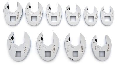 GEARWRENCH 10 Pc. Ratcheting Crowfoot Wrench Set, Metric - 89119