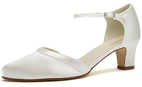 Rainbow Club Damen Brautschuhe Anika - Two Peace Pumps, Ivory/Creme, Gr.-38 (UK 5)