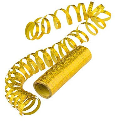 Holografische Serpentinen, gold, 3,8m (1 VPE / 18 Stk.)
