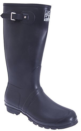 Woodland Unisex Quality Strap Regular Wellington Boots (12 UK) (Navy Blue)