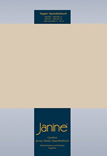 Janine 5001 Topper-Spannbetttuch Elastic 140/200 bis 160/220 cm Sand Fb. 29