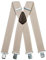 Olata Extra Breite Hosenträger für Herren – 5 cm breit, Robust und Verstellbar mit Stabilen Clips, Ideal für Arbeit und Elegante Outfits. Hellgrau (Silber Clips)