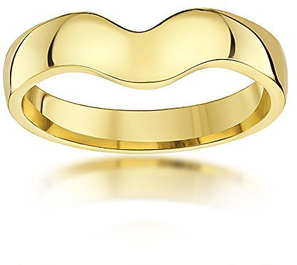 Theia Wishbone Ring 9 Karat Gelbgold, 3mm - Größe 66 (21.0)