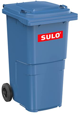 Müllgroßbehälter SULO CITYBAC 240L Mülltonne, HDPE, Blau, Abfalltonne, Standardmülltonne, deutsche Straßenstellung