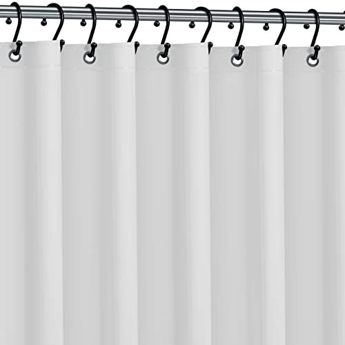 Premium Duschvorhang, 183,9 cm B x 178,8 cm H – PVC-frei, 6G PEVA-Duschvorhang mit 12 rostfreien Ösen und magnetgewichtetem unteren Saum – feuchtigkeitsfleckenabweisender Duschvorhang – mattiert