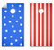 The Cornhole Crew 2 Stück Sterne und Streifen Kornloch Board Aufkleber Set