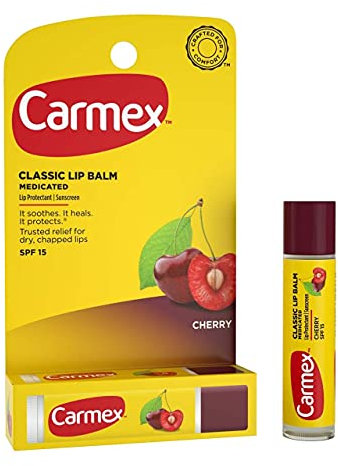 Carmex Cherry Flavor Moisturizing Lip Balm Stick SPF 15 by Carmex