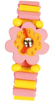 BINO 9987119 - Holzuhr, rosa