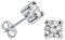 MIORE Schmuck, Ohrringe Damen, Ohrstecker Gold 375 9 Kt Weißgold, Damenohrringe mit Solitär Zirkonia in Krappenfassung, goldene Ohrstecker Damen, Ohrschmuck