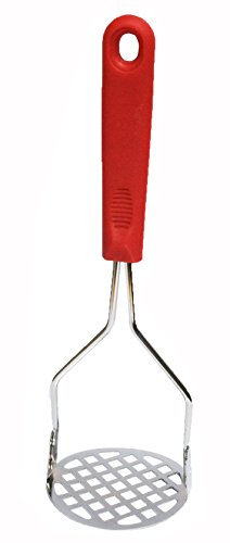 Lifeyz Stainless Steel Potato Masher with Red Handles (red)