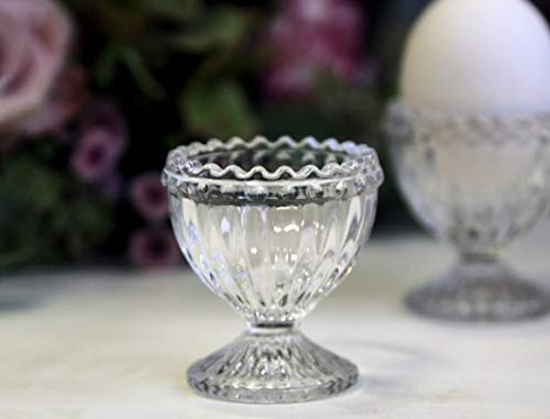 Chic Antique Eierbecher Eier Glas Deko Landhaus Nostalgie Antik Shabby Vintage (1 Stück)