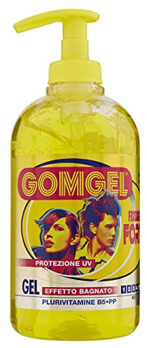 Gomgel Haargel mit starker Befestigung mit Spender, Nasseffekt, Vitamine B5-pp, UV-Schutz - 500 ml